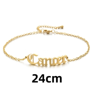MECYLIFE Bracelet de cheville personnalisé signe du zodiaque, bijoux en or 18 carats, chevillères en acier inoxydable, accessoires de mode pour l'été et la plage - Product Image 5