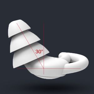 2/3 Couches Coniques Réduction Du Bruit Bouchons D'oreille 1 Paire En Silicone Souple Sommeil Isolation Sonore Protecteur D'oreille Casque Accessoires - Product Image 4