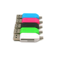 Lector de Tarjetas Inteligentes OTG para Teléfonos Móviles y Computadoras con Interfaz USB 3.0 y Tipo-C, Lector de Tarjetas SD/TF de Alta Velocidad