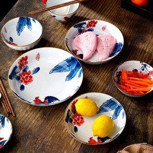 Juego de Vajilla de Porcelana de Alta Temperatura con Diseño de Gallo, Color Retro Subesmaltado, Patrón Moderno de Frutas, Ecológico, Kit de Utensilios - Product Image 3