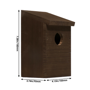 Maisons d'oiseaux en bois pour l'extérieur Nichoirs en bois de cèdre pour l'extérieur pour les oiseaux bleus - Product Image 5