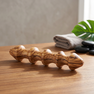 Olive Wood Acupressure <b>Massage</b> Stick Handcrafted Deep Tissue Trigger Point Therapy <b>Tool</b> Back Pain Relief Manual-Wired Antique - Product Image 3
