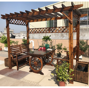 Jardin chinois 12x12 gazebo pavillon <span class=keywords><strong>en</strong></span> <span class=keywords><strong>bois</strong></span> toit extérieur <span class=keywords><strong>auvent</strong></span> rétractable à vendre - Product Image 5