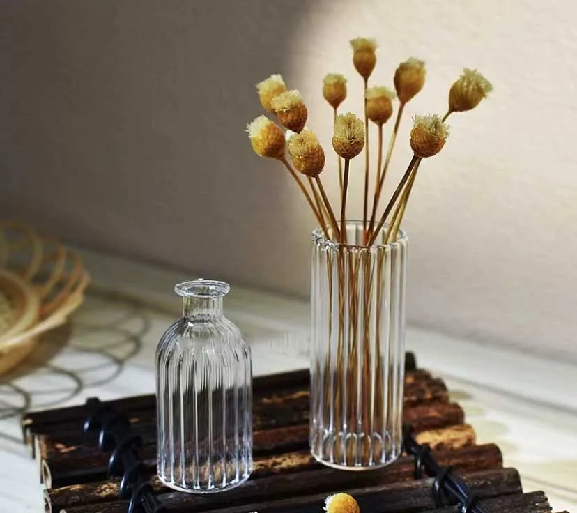 フラワーアレンジメント用の細い首を持つ卸売カスタムメイドのクリア