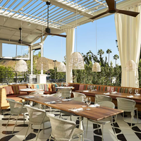 Ensemble de meubles de salle à manger Songdesign, style américain, luxe moderne, bois massif, personnalisable, pour hôtel, restaurant, tables carrées, chaises, café