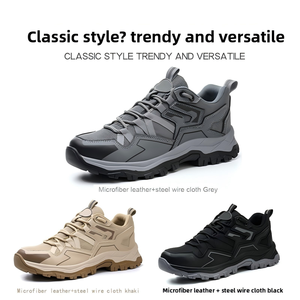 Scarpe da lavoro estive da uomo, morbide e traspiranti, con puntale in acciaio, anti-schiacciamento, anti-perforazione, antiscivolo, scarpe antinfortunistiche, scarpe di protezione per il lavoro - Product Image 4