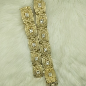 C grande taille pleine strass femmes <span class=keywords><strong>ceinture</strong></span> maroc <span class=keywords><strong>ceinture</strong></span> or <span class=keywords><strong>argent</strong></span> couleur <span class=keywords><strong>Caftan</strong></span> taille chaîne bijoux de mariage en gros - Product Image 4