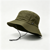 Chapeau Bob Extérieur à Large Bord Vert Olive Séchage Rapide Léger Protection Solaire Sangle Mentonnière Réglable Logo ACE Personnalisé Camping