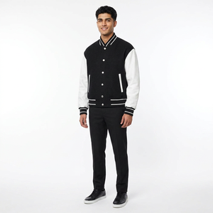2026 Custom <b>Men's</b> Wool Varsity Letterman <b>Jackets</b> Premium Quality Stand Collar <b>Long</b> Sleeves CollegeBaseballjacket for <b>men</b> - Product Image 1