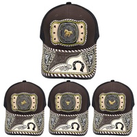 Gorra de Béisbol Unisex con Logo 3D de Metal Estilo Occidental, Informal, de Mezclilla, Lona, Malla, para Pesca al Aire Libre