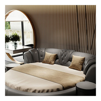 Grand lit rond double moderne simple européen français princesse chambre luxe romantique rond couple hôtel mariage lit