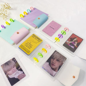Disque de couverture en cuir PU personnalisé Boud Kpop Idol Photocard Collection Stockage en 3 pouces Porte-cartes Photo Classeur d'album à feuilles mobiles - Product Image 3