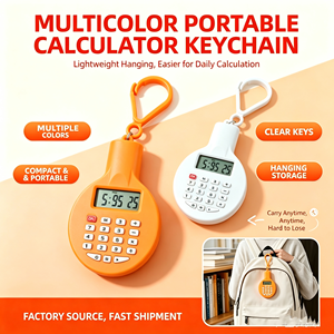 Llavero con Calculadora Portátil, Pantalla LCD, Multifuncional, Calendario, Funciona con Batería, Mini Dispositivo de Plástico - Product Image 2