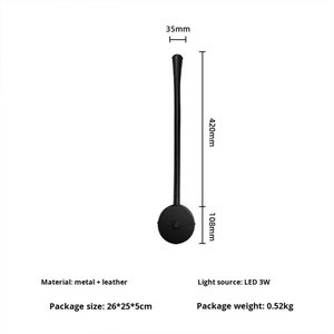 Modern LED Reading <b>Wall</b>-Mounted Lamp with Flexible Tube for Hotel Bedroom <b>Bedside</b> - Product Image 5