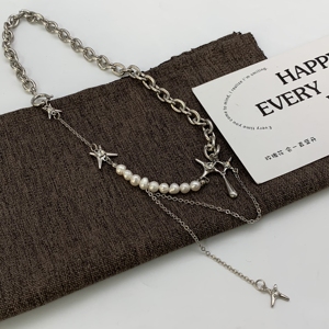 Tôm hùm Clasp <span class=keywords><strong>14K</strong></span> mạ vàng tinh tế Vòng cổ nuôi cấy ngọc trai nước ngọt của phụ nữ necklace2025 - Product Image 2