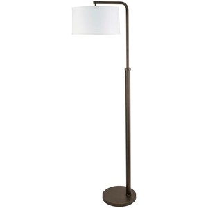 Lámparas de Pie LED Grandes con Base Redonda Negra Mate de Lujo Moderno y Pantalla de Tela Blanca para Decoración de Sala de Estar en Hoteles y Hogares - Product Image 2