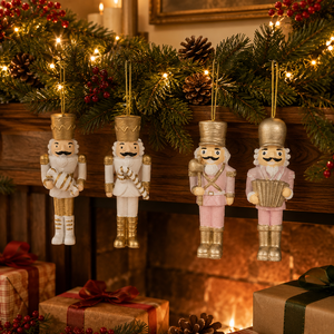 Adorno Colgante <span class=keywords><strong>Cascanueces</strong></span>, Muñeco Soldado de Resina, Decoración para Árbol de Navidad, Adorno Festivo para el Hogar - Product Image 1