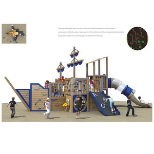 <span class=keywords><strong>Aire</strong></span> <span class=keywords><strong>de</strong></span> <span class=keywords><strong>jeux</strong></span> en plastique et bois d'extérieur <span class=keywords><strong>de</strong></span> la série Kaiqi <span class=keywords><strong>Pirate</strong></span> Ship avec matériau WPC <span class=keywords><strong>de</strong></span> haute qualité - Product Image 1