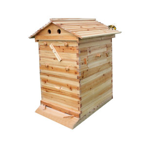 Nouvel ensemble complet de 7 pièces, ruche à abeilles automatique à flux continu en bois de sapin chinois pour l'apiculture, avec 1 an de garantie - Product Image 1