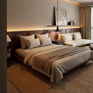 Set di Mobili per Camera da Letto di Hotel 5 Stelle in MDF, Ecologici e Durevoli, Personalizzabili per Appartamenti e Ville - Product Image 2