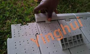 El diseño entrelazado más vendido de la moda de alta durabilidad PP ligero/suelo plástico para deportes al aire libre fácil de instalar - Product Image 3