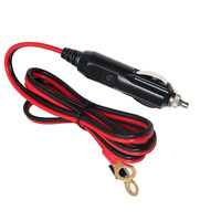 Kabel Daya Terminal O-Ring dengan Colokan Pemantik Rokok Mobil, Kabel Merah Hitam untuk Pengisian Baterai RV dan Sepeda Motor