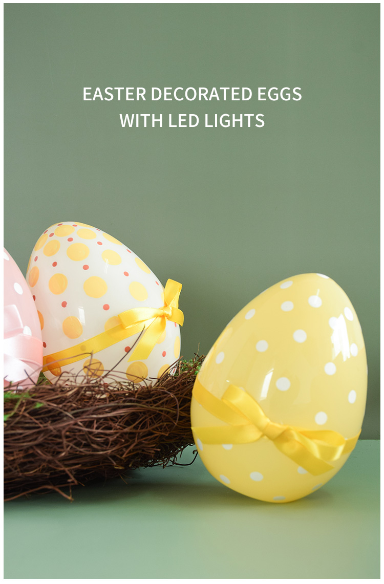 Uovo Di Pasqua In Vetro Con Luce LED – Decorazione Luminosa Da Tavolo – 12,5x16,4 Cm