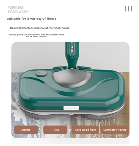 Dual-Bánh Xe Cầm Tay Lau Quét Lau USB Powered Tất Cả Trong Một Cơ Khí Điều Khiển Nhựa Bền Vững Làm Sạch Sàn Hào Đông - Product Image 2