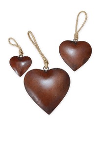 <b>Indian</b> Manufacture Metal Heart Wall Hanging Ornaments Gifts Decorative Collectibles set of 3 pieces Available at Good Price - Product Image 3