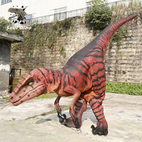 Costume de dinosaure Velociraptor réaliste et personnalisé, léger, imperméable, avec son de rugissement et contrôle manuel, pour enfants