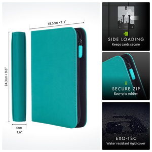 Carpeta de Cartas MIO Personalizada, Elegante, de Cuero Repujado, con 4 Bolsillos, para más de 160 Cartas, con Patrón Impreso, para Fotos, Fútbol, TCG, PKM - Product Image 2