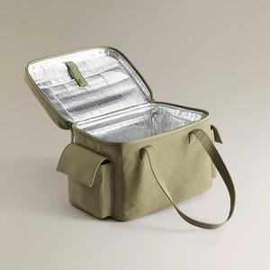 Sac isotherme de pique-nique pliable portable en polyester imperméable avec logo personnalisé, sac à déjeuner tactique souple isolé, 20L - Product Image 1