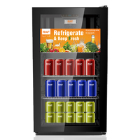 Réfrigérateur à boissons RAF R.13003 90L 135W avec contrôle électronique de la température de 0 à 10°C, facile à nettoyer, pour le bureau, la boutique, l'utilisation de boissons
