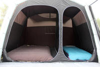 Tente tunnel gonflable de luxe portable, grande, deux chambres, salon, polyester 300D, installation facile, imperméable, pour les sorties en famille