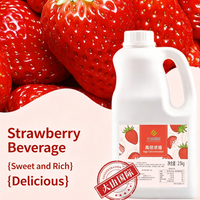 Fournisseur de Bubble Tea - Vente en Gros Directe - Sirop de Boisson à la Fraise 2,5 kg pour Usage Commercial