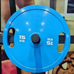 Disque de poids en acier de haute qualité, niveau compétition, pour développé couché, squat et soulevé de terre - Product Image 5
