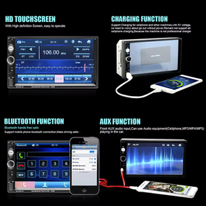 Podofo Car MP5 <b>Player</b> Car Stereo Radio Para Auto 7" Touch Screen <b>USB</b> AUX in Steering Wheel Control 7023B OEM - Product Image 2