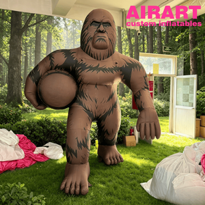 Mascotte gonflable géante personnalisée Bigfoot avec logo de marque, grande figurine gonflable Sasquatch pour bar extérieur, festival de la bière - Product Image 1