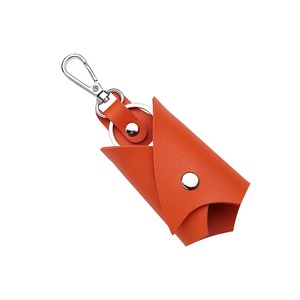 Étui à clés de voiture en cuir PU avec logo personnalisé, forme coupe-vent créative, organiseur de clés pour femmes et hommes, accessoire d'intérieur de voiture, vente en gros - Product Image 3