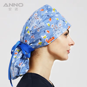 Gorro Quirúrgico Médico Unisex Más Vendido, Gorro de Enfermera con Cinta de Seda y Botón, Diseño Estampado en Tela, Camisetas - Product Image 6