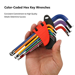 Jeu de clés hexagonales et Torx à embout sphérique, codées par couleur |   Clés <span class=keywords><strong>Allen</strong></span> en acier CR-V |    Kit d'outils à couple élevé pour usage domestique et industriel - Product Image 1
