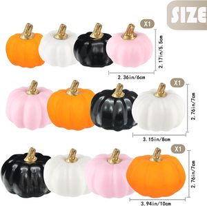 Citrouilles artificielles en vrac, 12 pièces, tailles et couleurs assorties, citrouilles en mousse pour la récolte, l'automne, Halloween, Noël, respectueuses de l'environnement - Product Image 2