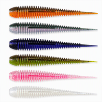 Leurre souple Hunthouse 75mm 1.9g, type ver à queue de ciseaux, pour la pêche, leurre souple en plastique à queue aiguille, vers oscillants pour la pêche