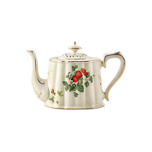 Set da Tè Pomeridiano in Ceramica Stile Retrò <span class=keywords><strong>Turco</strong></span> e Francese, <span class=keywords><strong>Teiera</strong></span> in Stile Palazzo con Fiori e Bordo Dorato, Tazza da Caffè con Piattino <span class=keywords><strong>per</strong></span> Casa - Product Image 5
