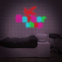 Enseigne néon LED personnalisée pour dropshipping, flexible, avec logo de salon de coiffure, intensité réglable, USB, pour vitrine, mur, maison, chambre, décoration