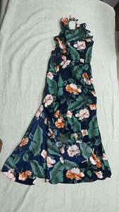 Nuevo Vestido Sexy con Cuello en V para Mujer, Estampado Floral, Manga Farol, Vestido Verde Dulce, Disponible en Stock - Product Image 3