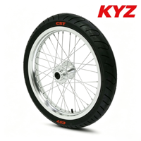 Pneu de remplacement tout-terrain KYZ Premium 17 pouces noir argenté pour moto électrique Surron Light Bee S1
