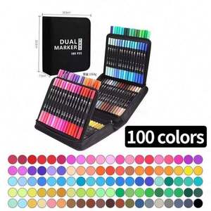 ปากกามาร์คเกอร์แบบหัวคู่ 60 สี สำหรับเด็กและผู้ใหญ่ ใช้สำหรับเขียนตัวอักษร ระบายสี ชุดปากกามาร์คเกอร์สี - Product Image 3