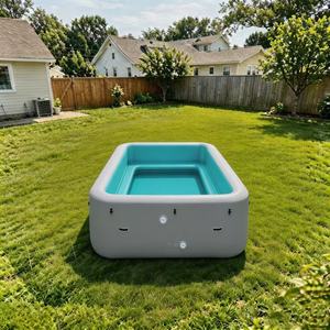 Piscine gonflable rigide pliable légère en Drop Stitch, rectangulaire, facile à ranger pour <span class=keywords><strong>les</strong></span> voyages et le jardin - Product Image 1