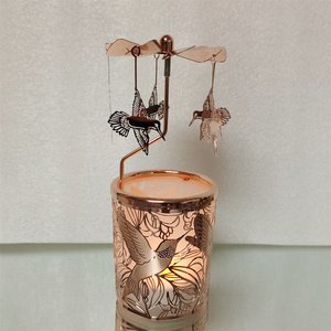 Großhandel Kolibri Rotierender Kerzenhalter Gold Drehbarer Teelichthalter für Ehefrau und Kindergeschenke - Product Image 4
